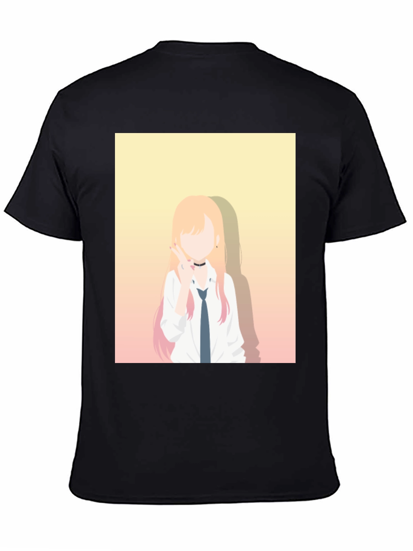 Anime Character Graphic Black T-Shirt