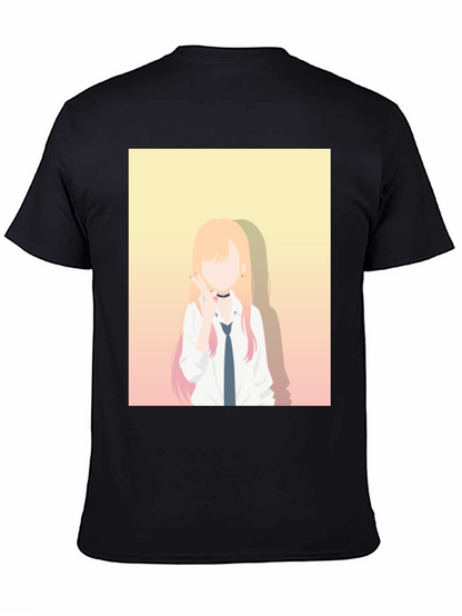 Anime Character Graphic Black T-Shirt