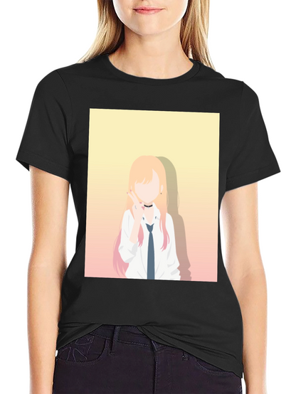 Anime Character Graphic Black T-Shirt