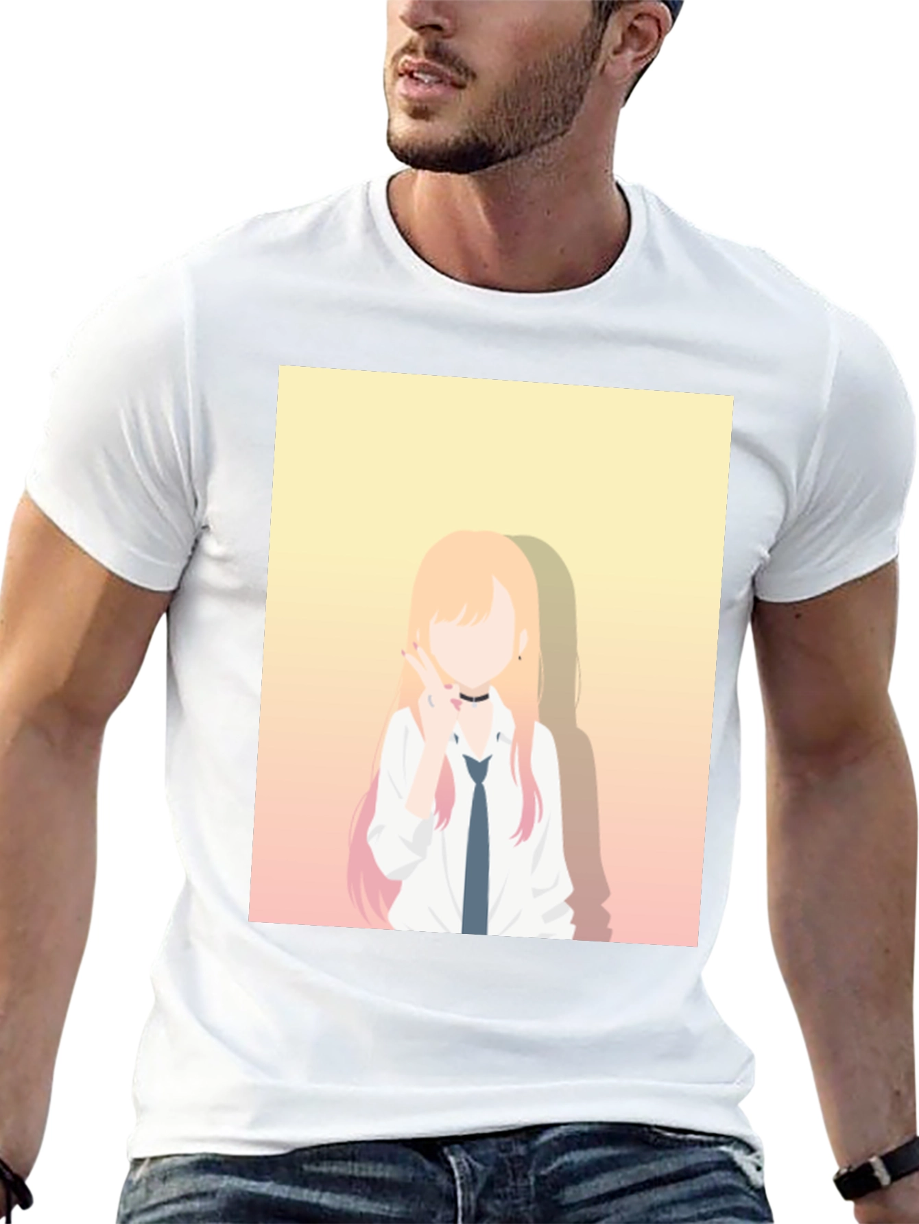 Anime Character Graphic Black T-Shirt