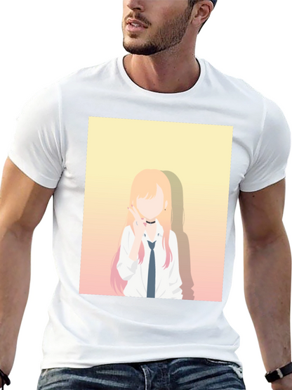 Anime Character Graphic Black T-Shirt