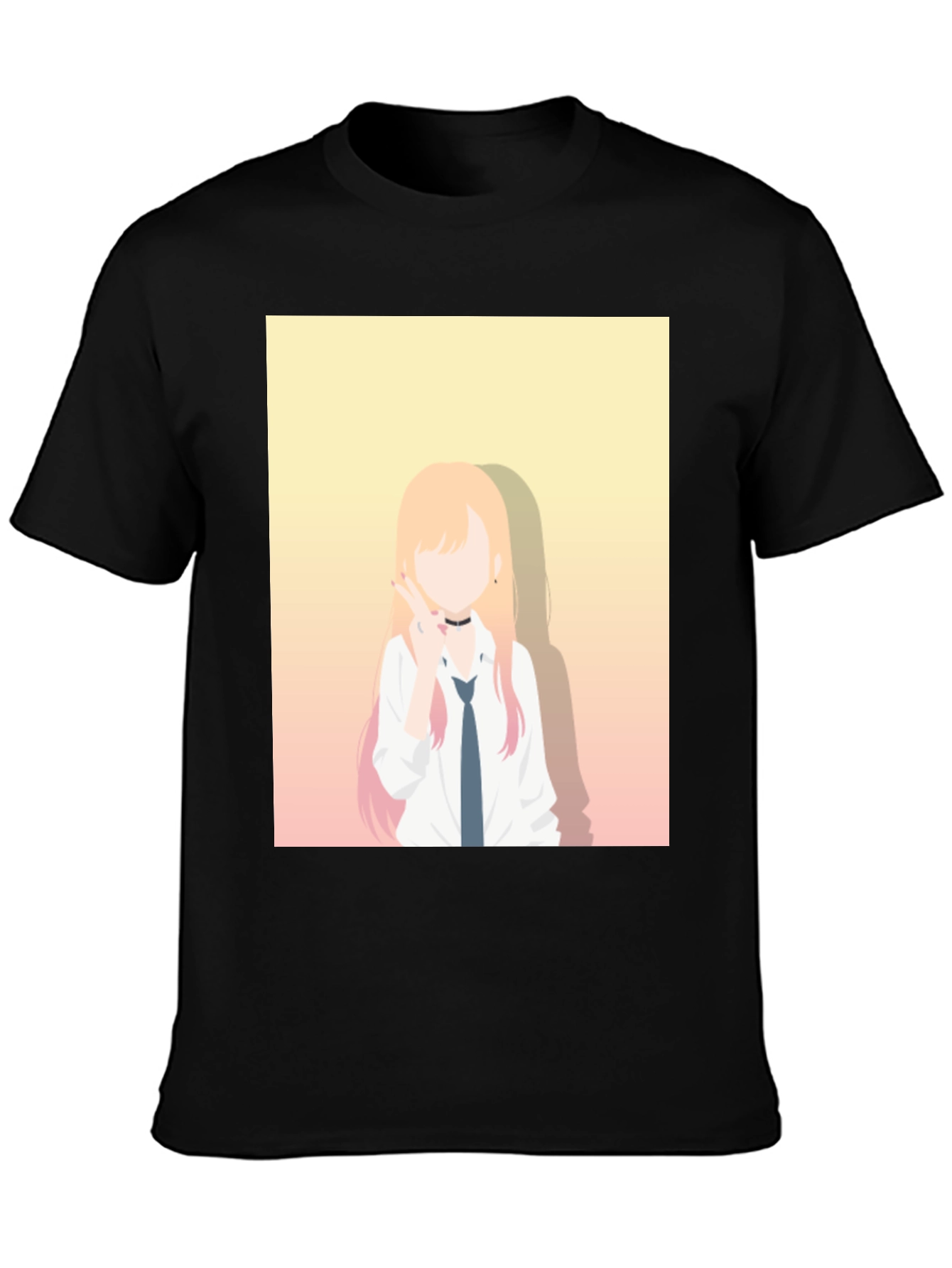 Anime Character Graphic Black T-Shirt
