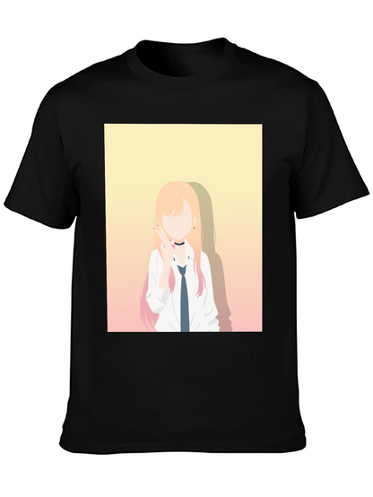 Anime Character Graphic Black T-Shirt