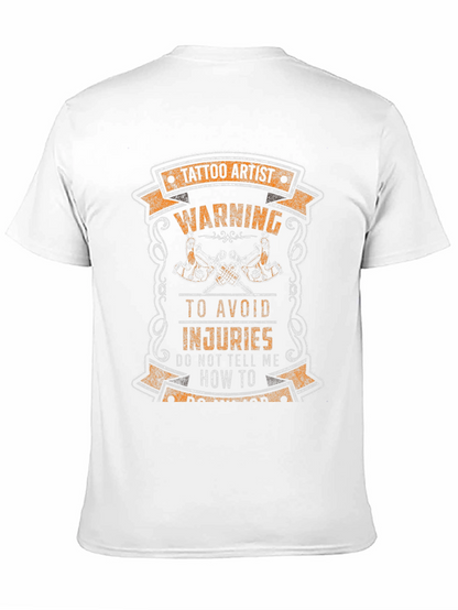 Tattoo Artist Warning Graphic Tee - Black