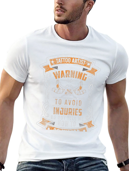 Tattoo Artist Warning Graphic Tee - Black