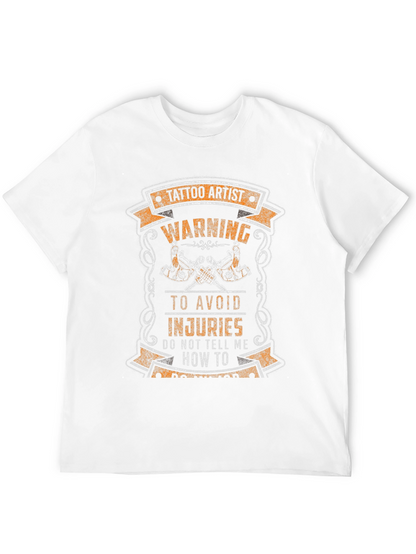 Tattoo Artist Warning Graphic Tee - Black