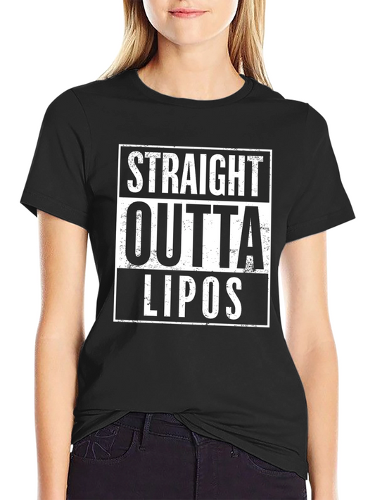 Straight Outta Lipos Black Graphic Tee