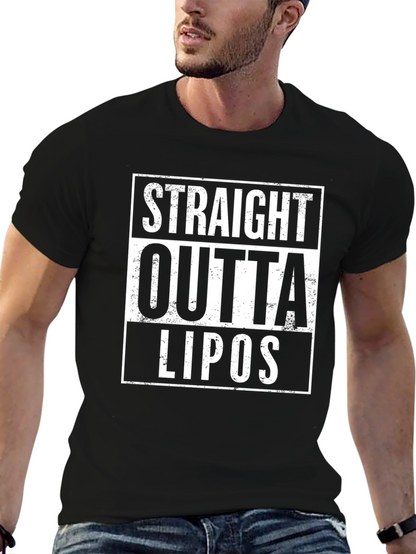 Straight Outta Lipos Black Graphic Tee