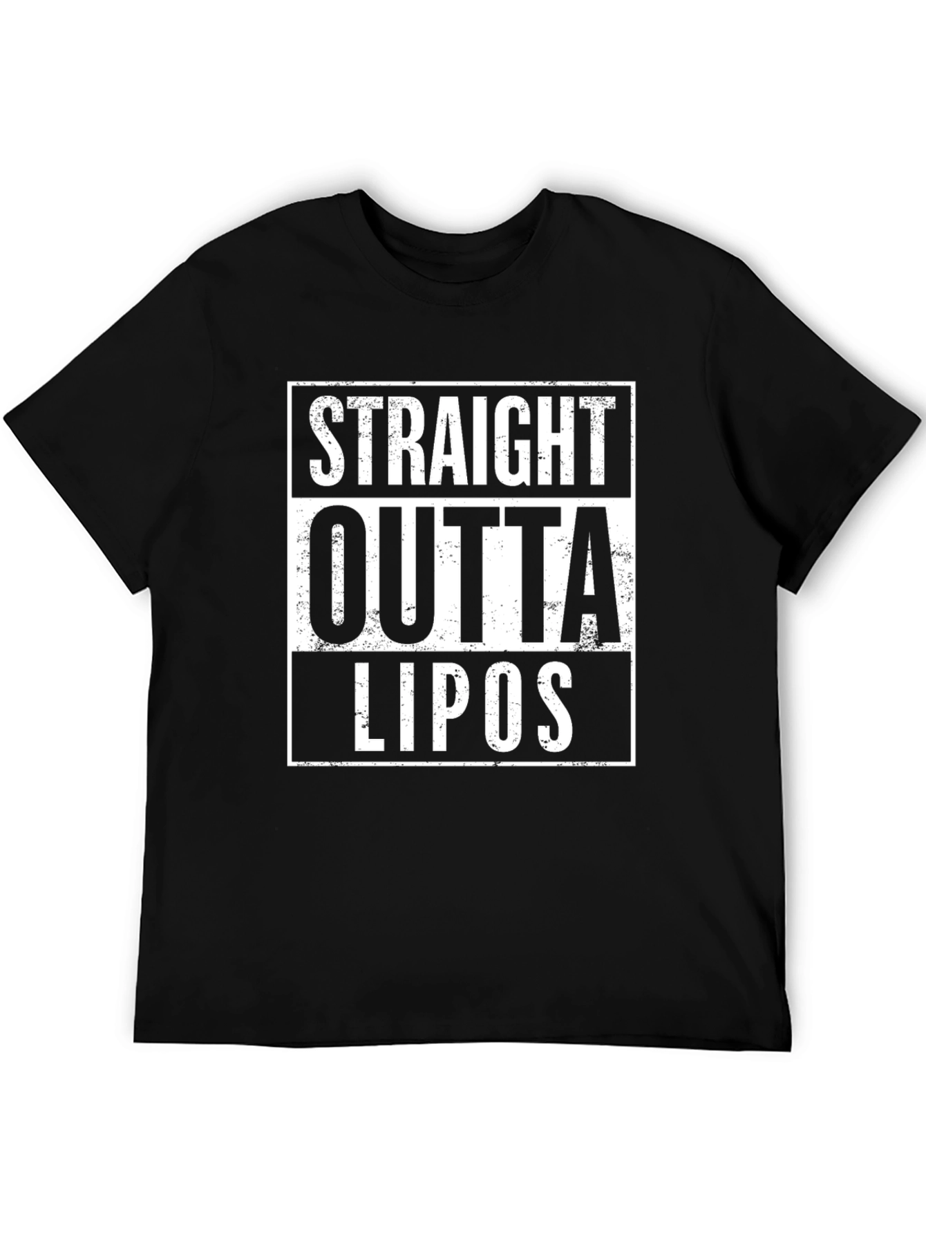 Straight Outta Lipos Black Graphic Tee