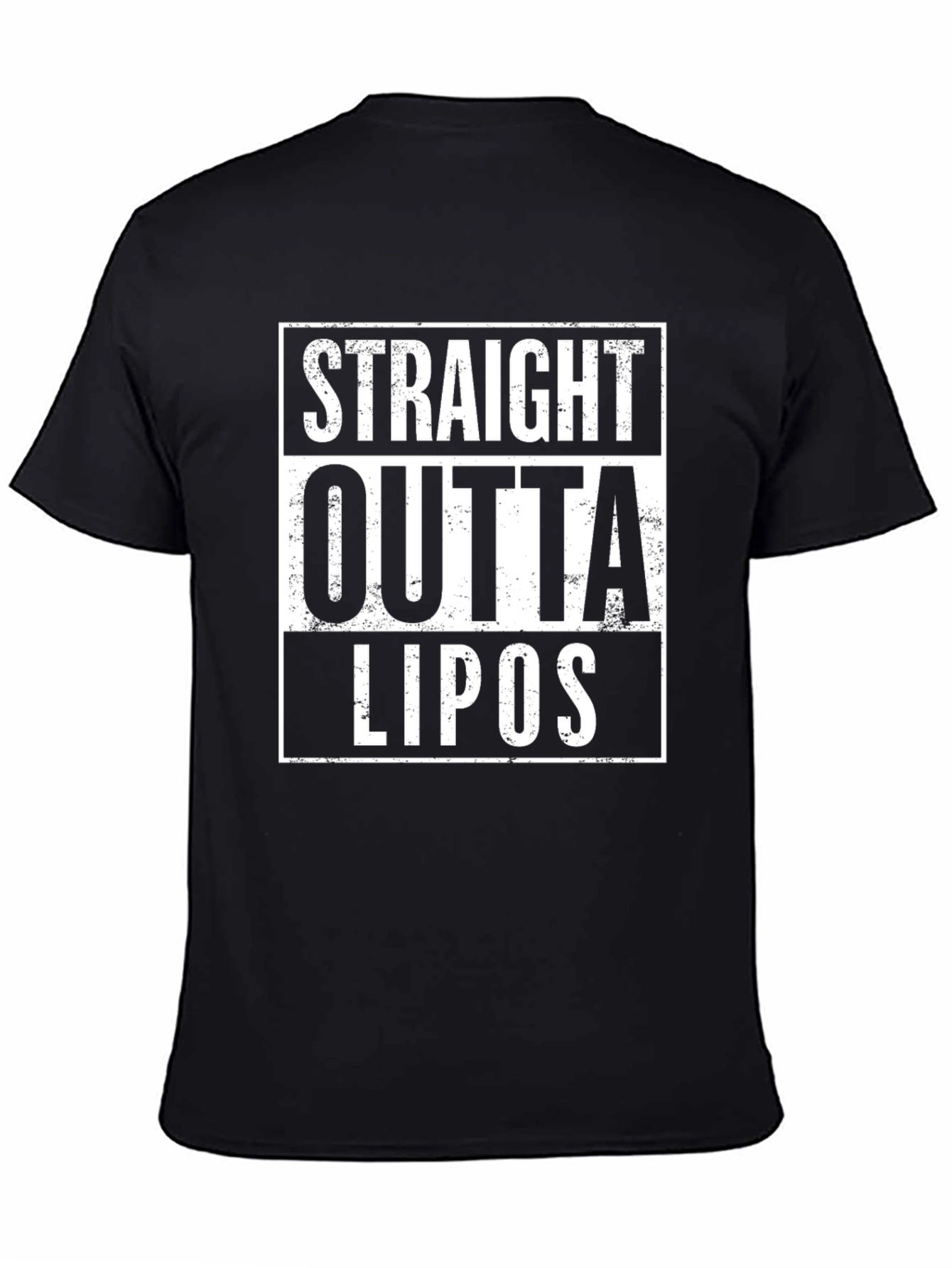 Straight Outta Lipos Black Graphic Tee