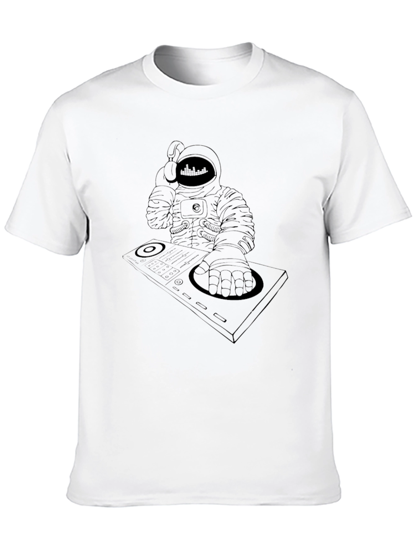 Astronaut DJ Graphic Tee - Cool Space Design