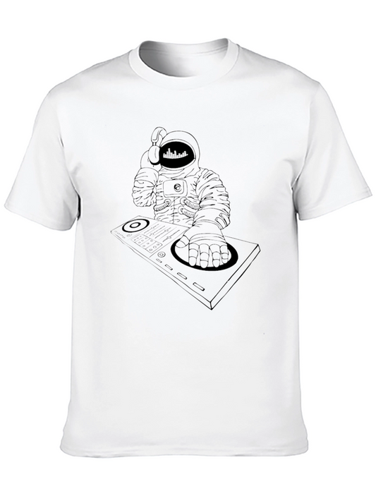 Astronaut DJ Graphic Tee - Cool Space Design
