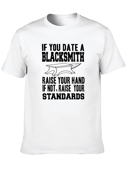 Blacksmith Dating T-Shirt - Funny Black Tee