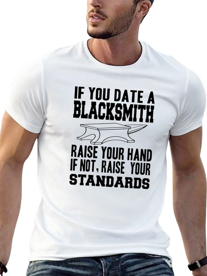 Blacksmith Dating T-Shirt - Funny Black Tee