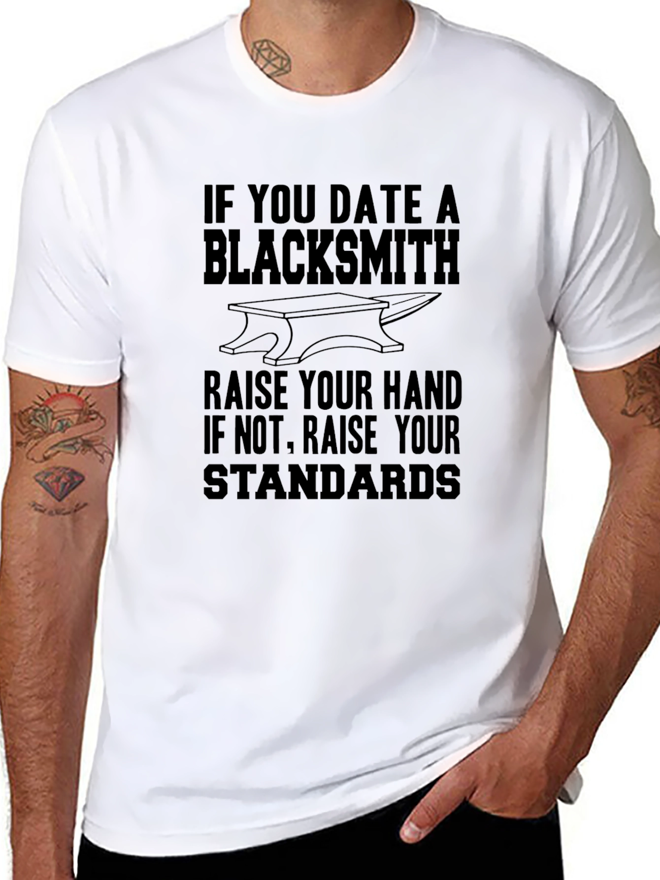 Blacksmith Dating T-Shirt - Funny Black Tee