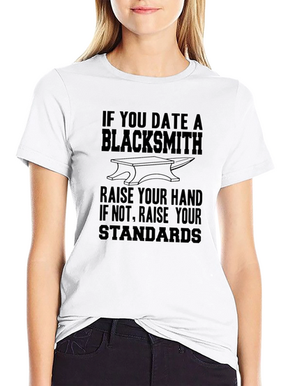 Blacksmith Dating T-Shirt - Funny Black Tee