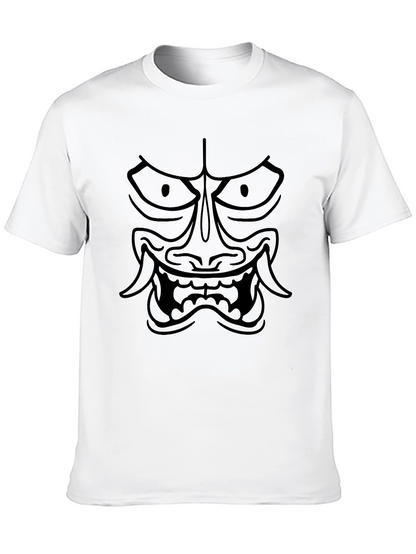 Black Oni Mask Graphic T-Shirt - Urban Streetwear
