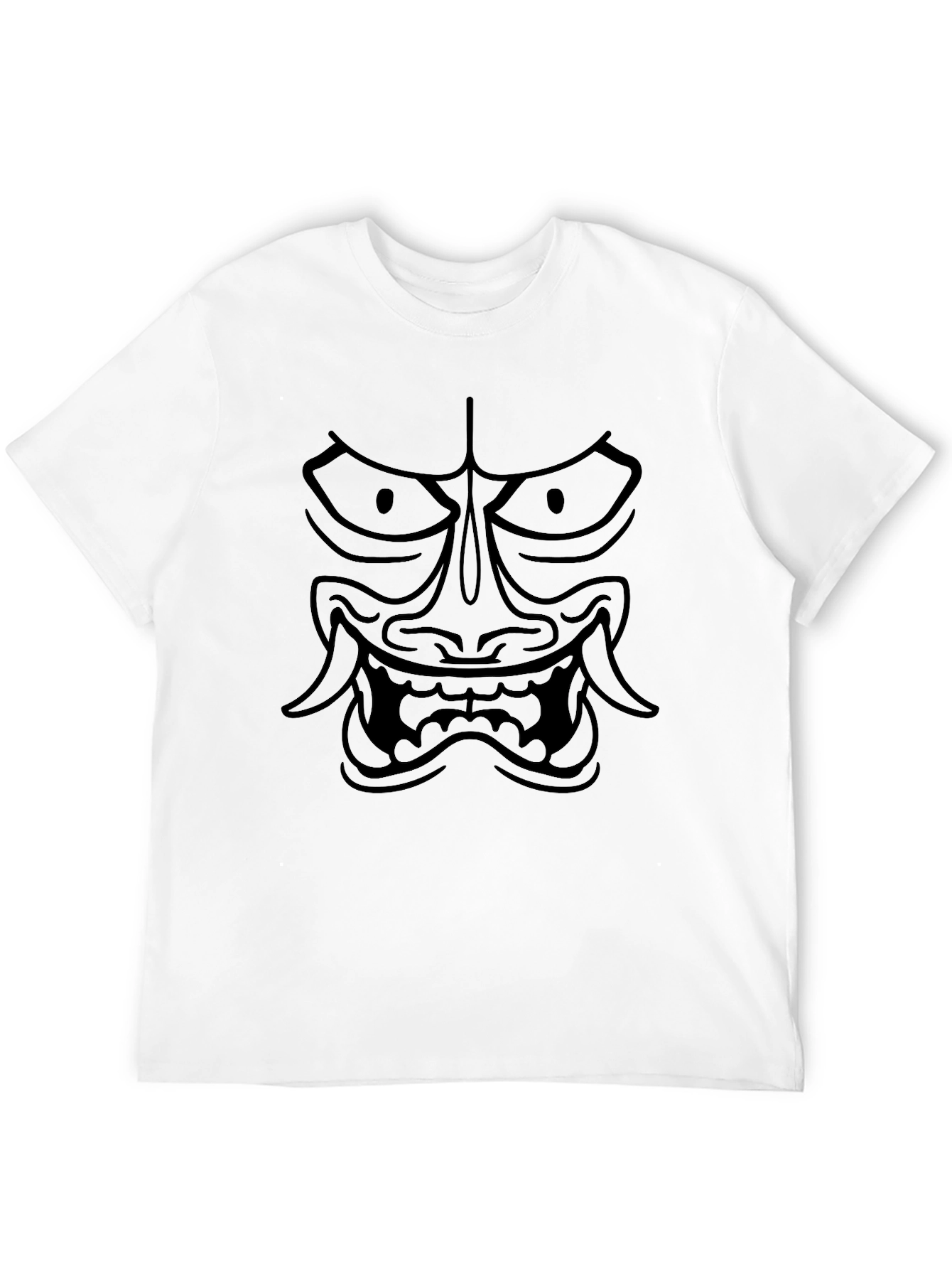 Black Oni Mask Graphic T-Shirt - Urban Streetwear