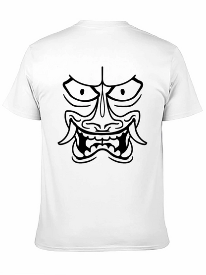 Black Oni Mask Graphic T-Shirt - Urban Streetwear