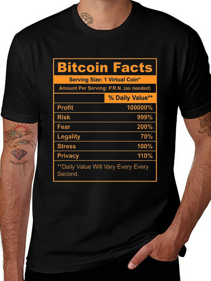 Bitcoin Facts Novelty T-Shirt