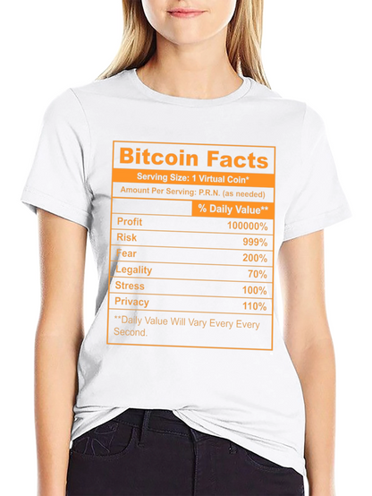 Bitcoin Facts Novelty T-Shirt