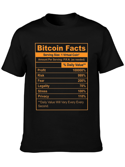 Bitcoin Facts Novelty T-Shirt