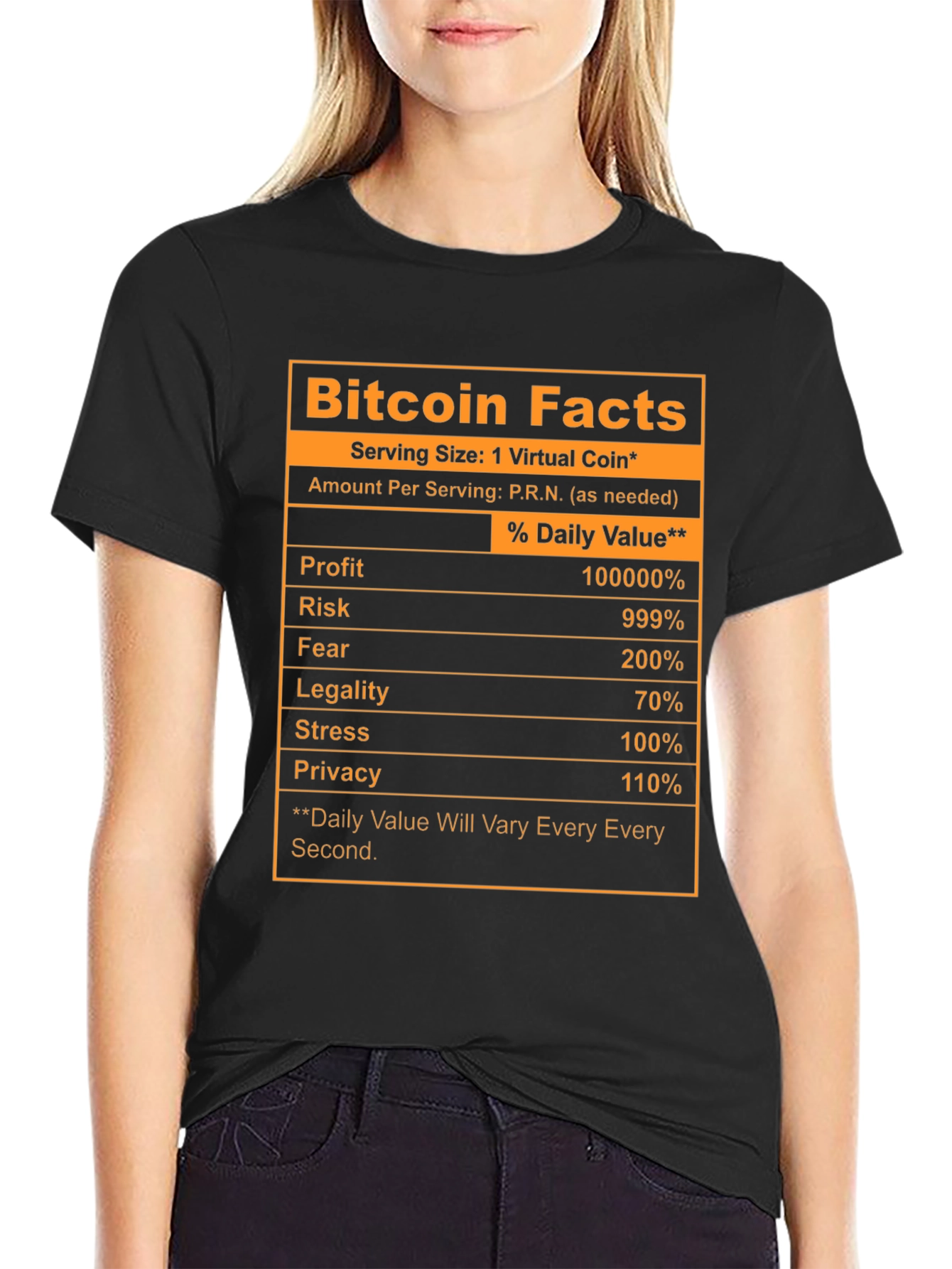 Bitcoin Facts Novelty T-Shirt