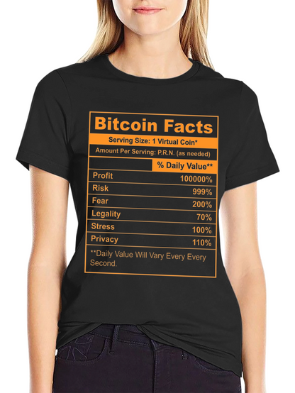 Bitcoin Facts Novelty T-Shirt