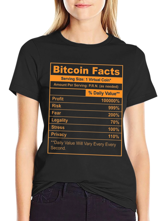 Bitcoin Facts Novelty T-Shirt