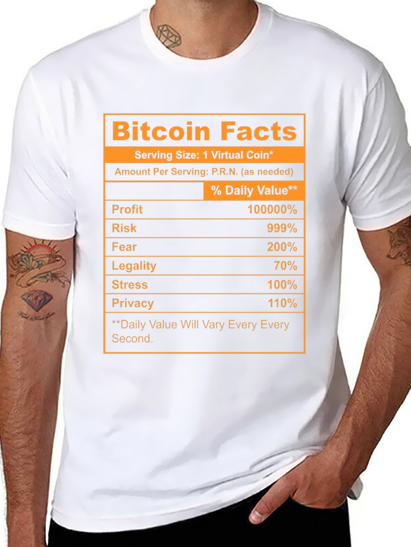 Bitcoin Facts Novelty T-Shirt