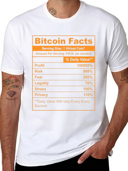Bitcoin Facts Novelty T-Shirt