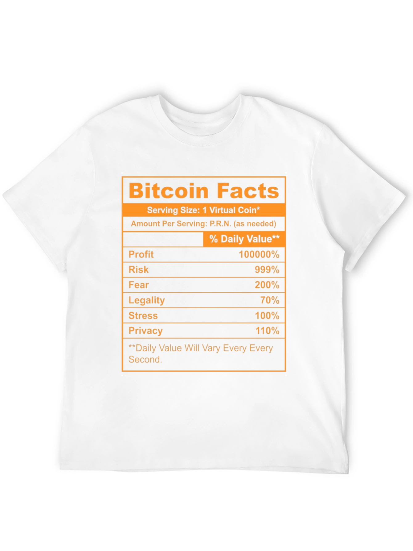 Bitcoin Facts Novelty T-Shirt
