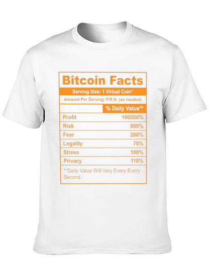 Bitcoin Facts Novelty T-Shirt
