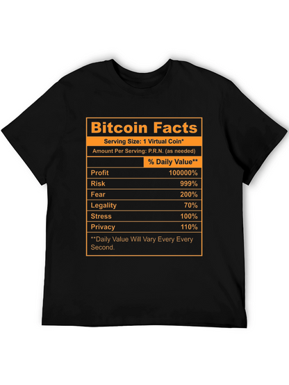 Bitcoin Facts Novelty T-Shirt