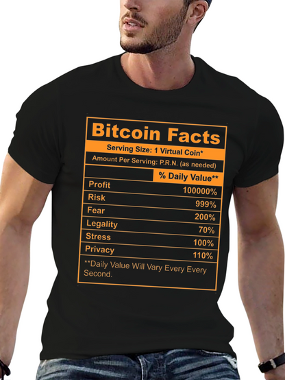 Bitcoin Facts Novelty T-Shirt