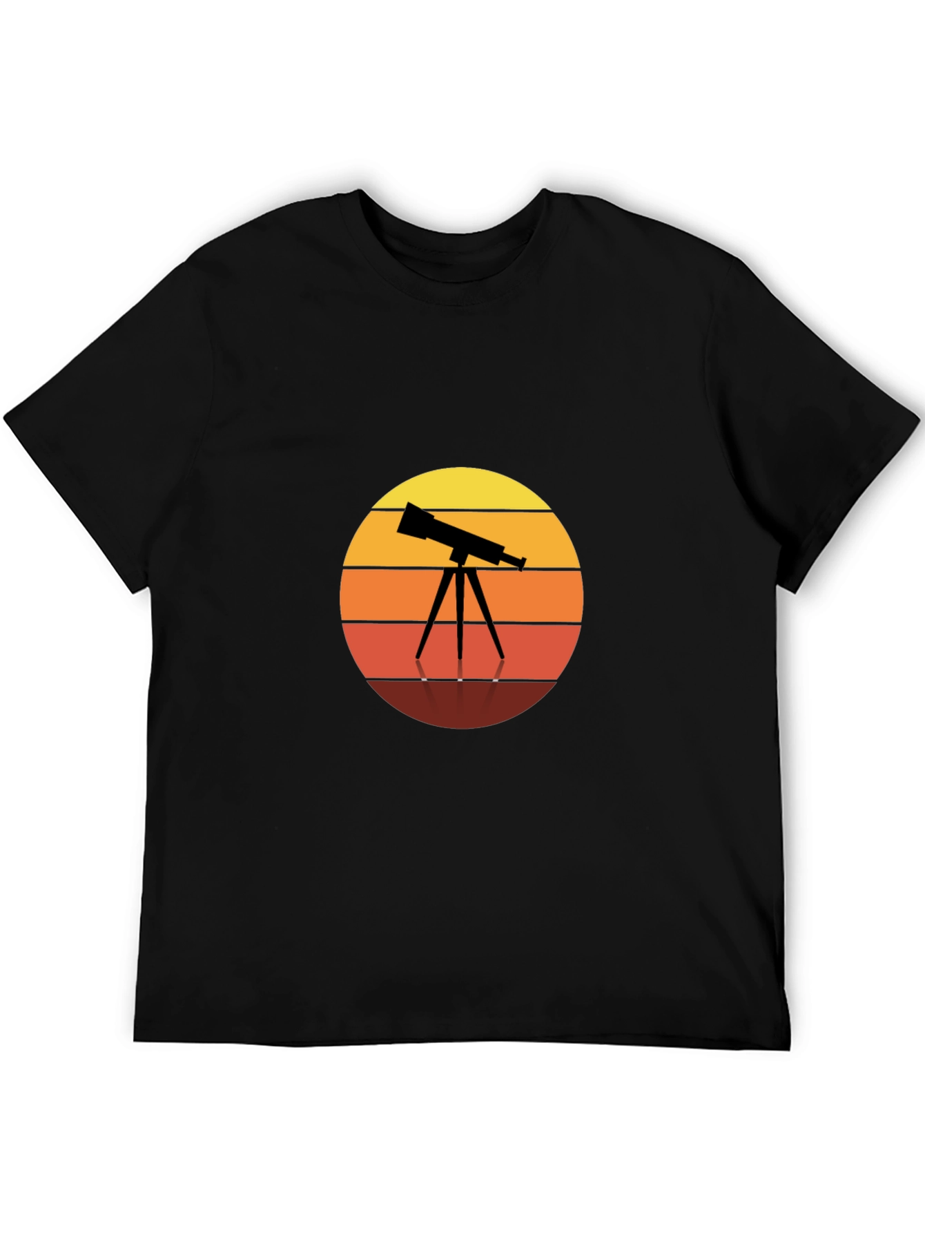 Telescope Sunset Graphic Tee - Astronomy Lovers Shirt