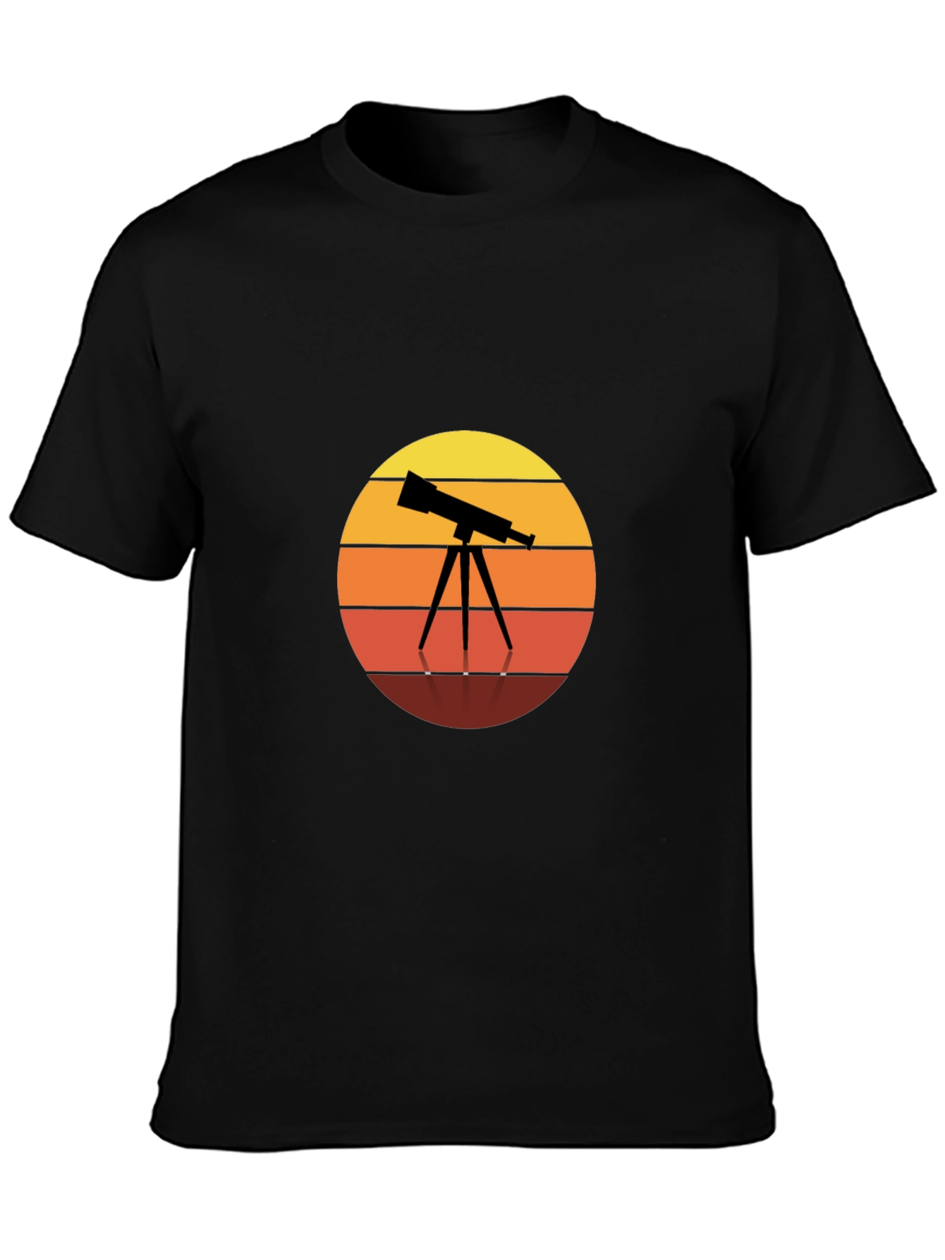 Telescope Sunset Graphic Tee - Astronomy Lovers Shirt