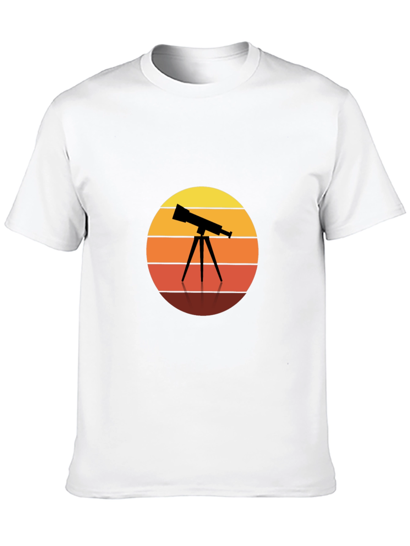 Telescope Sunset Graphic Tee - Astronomy Lovers Shirt