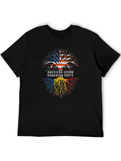 American Grown Romanian Roots Graphic T-Shirt
