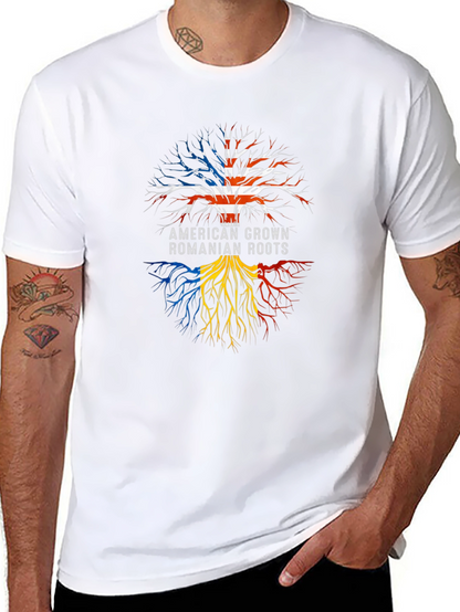 American Grown Romanian Roots Graphic T-Shirt