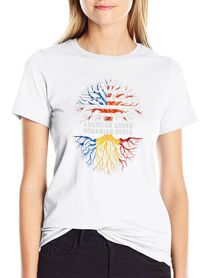 American Grown Romanian Roots Graphic T-Shirt