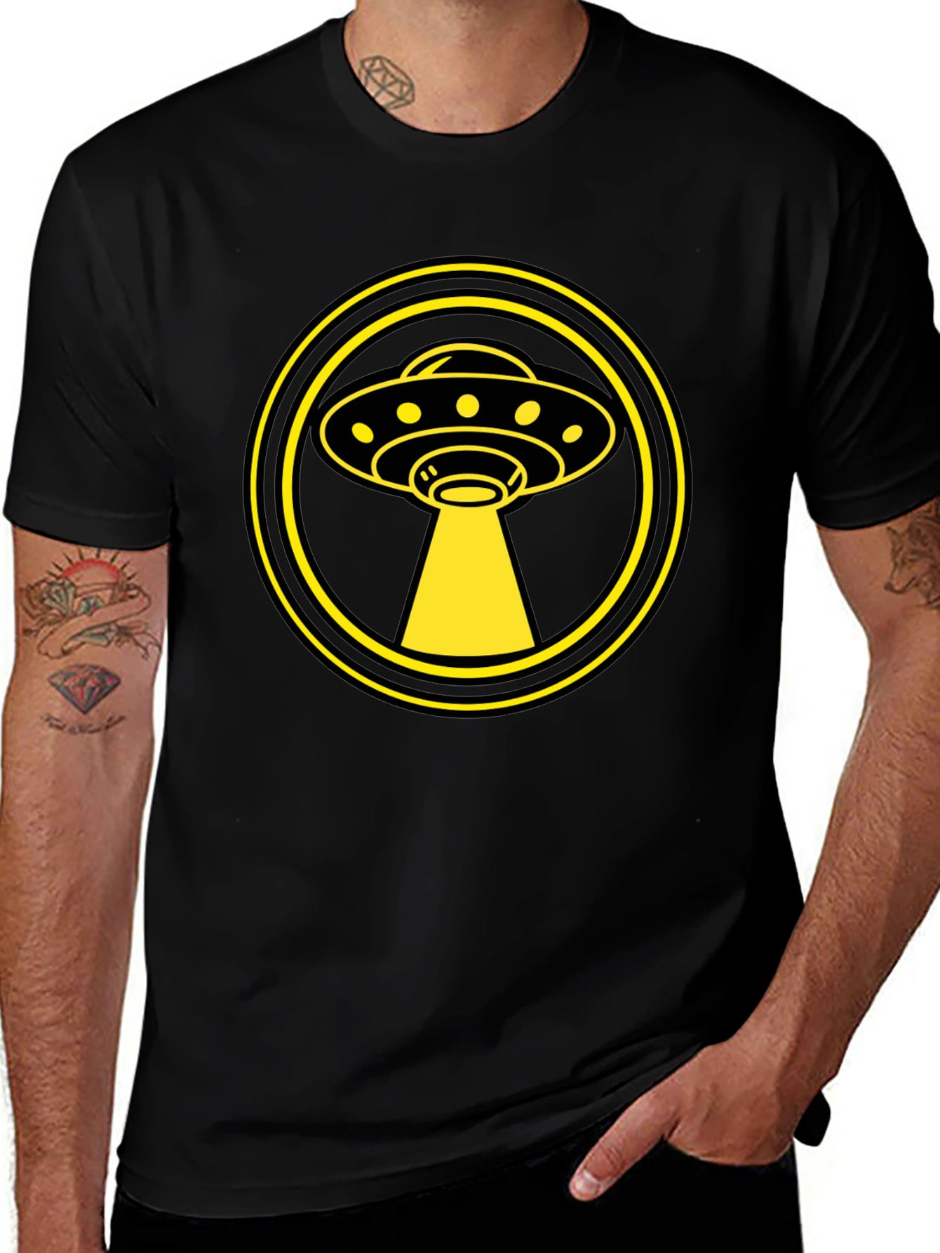 UFO Abduction Graphic Tee - Sci-Fi Alien T-Shirt