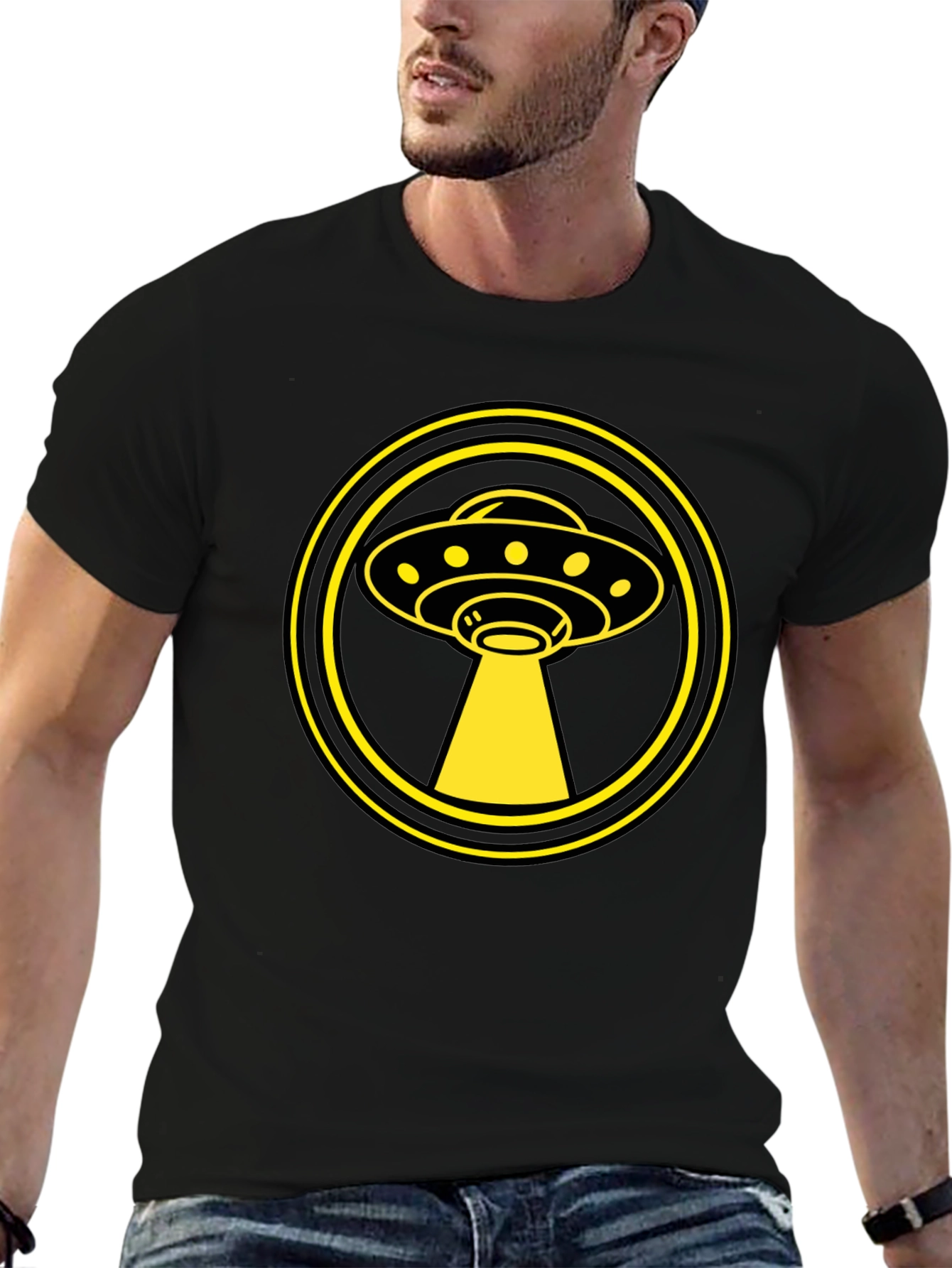 UFO Abduction Graphic Tee - Sci-Fi Alien T-Shirt