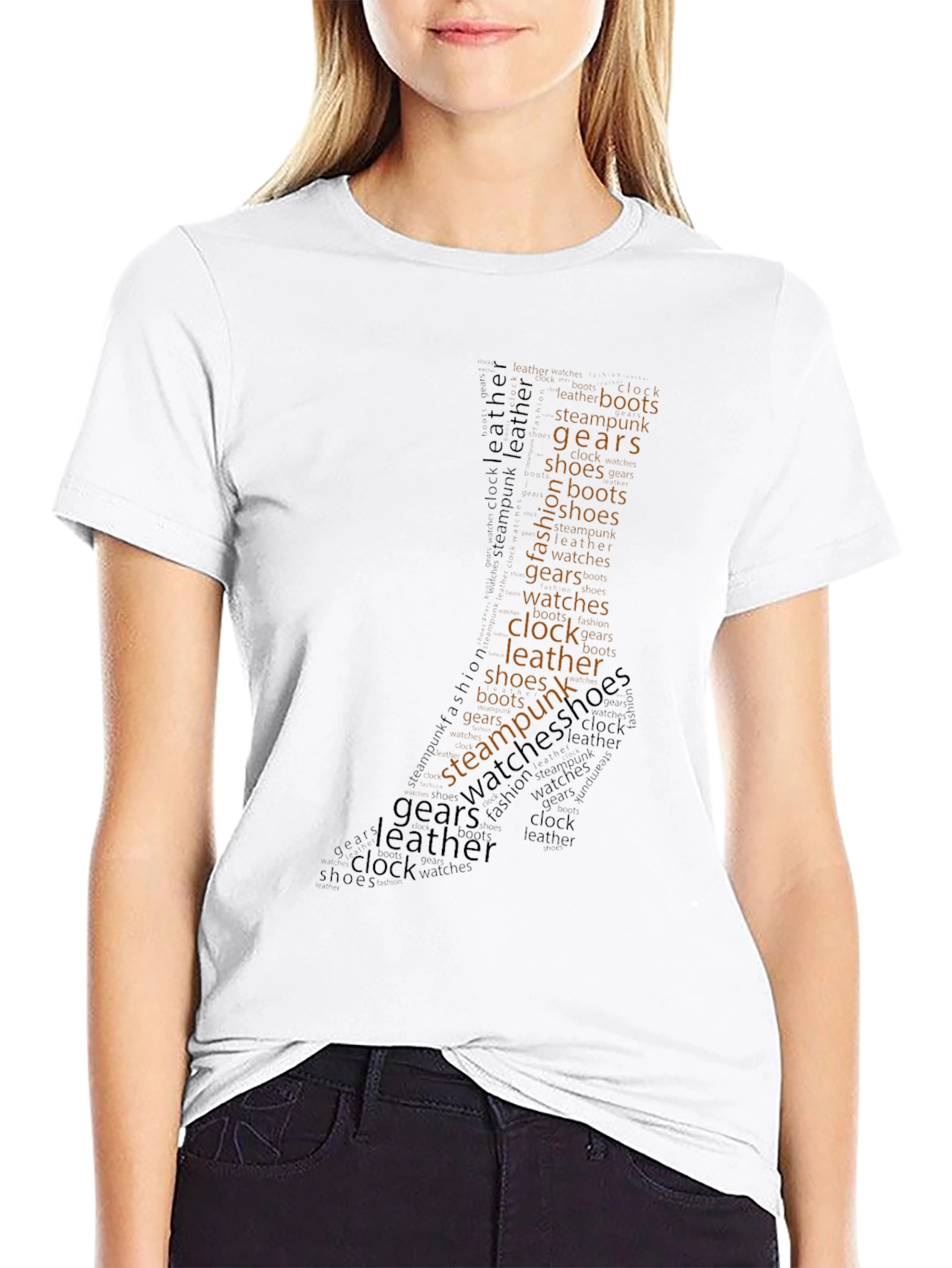 Steampunk Word Art Graphic T-Shirt