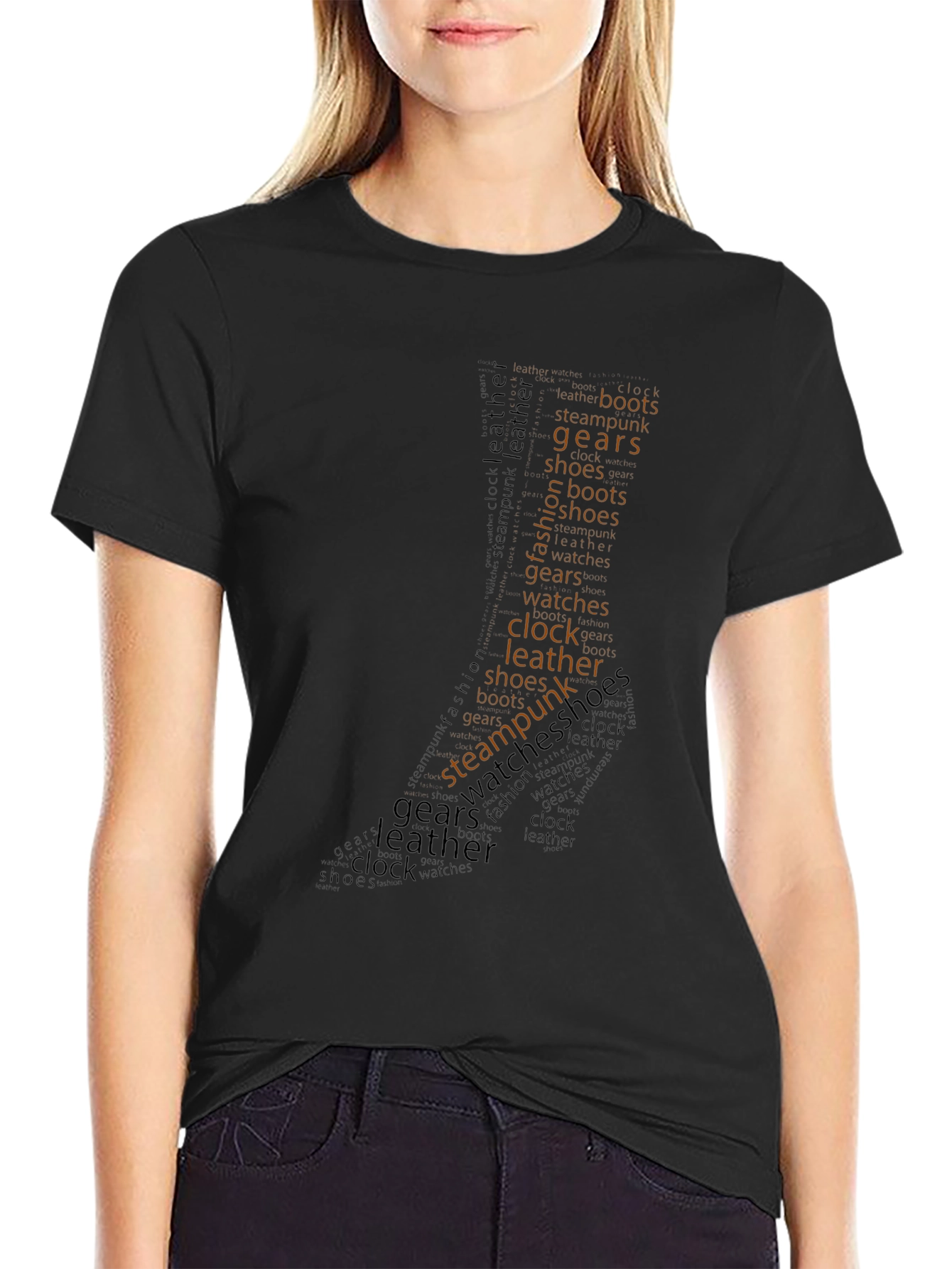 Steampunk Word Art Graphic T-Shirt