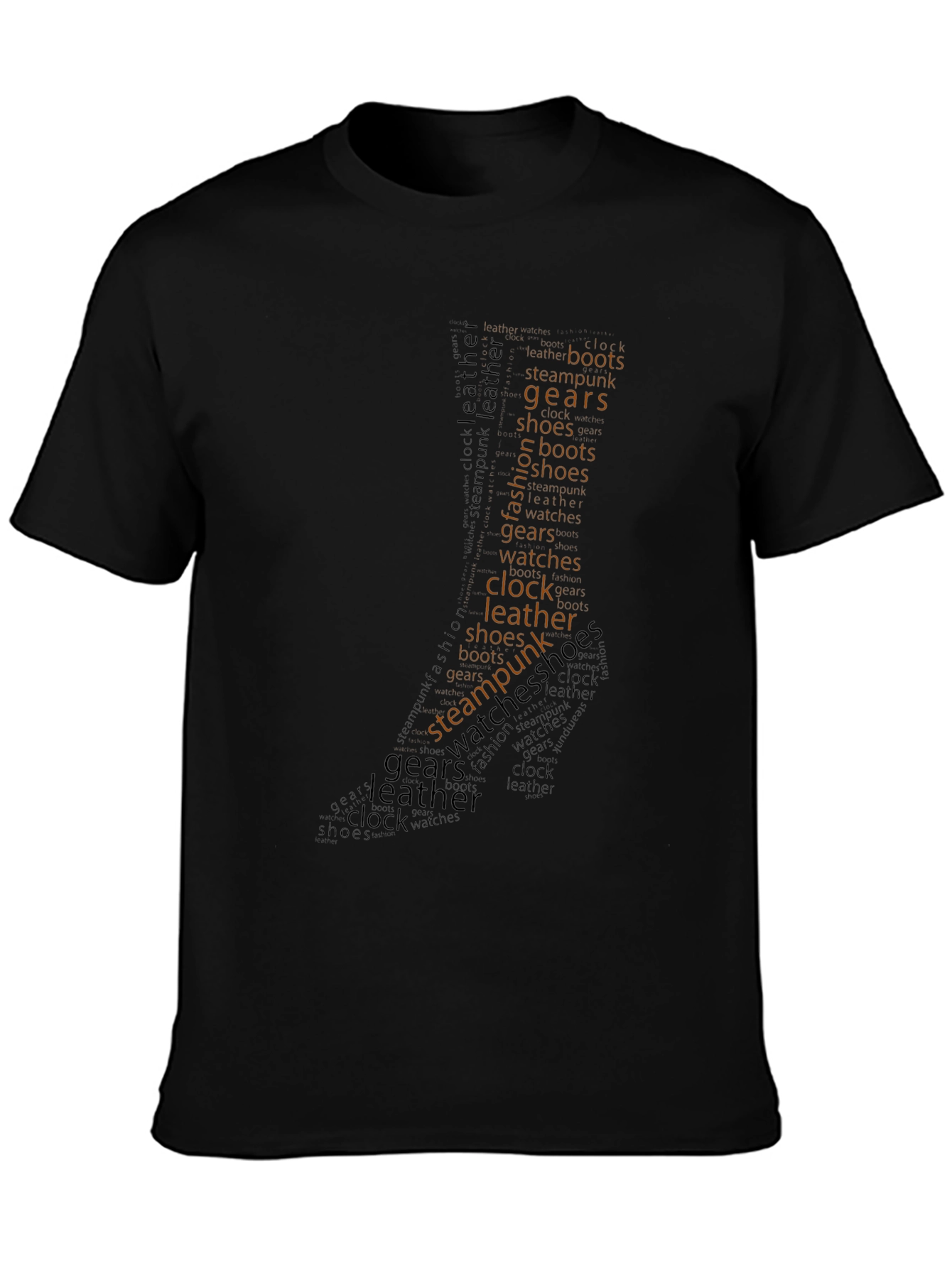 Steampunk Word Art Graphic T-Shirt
