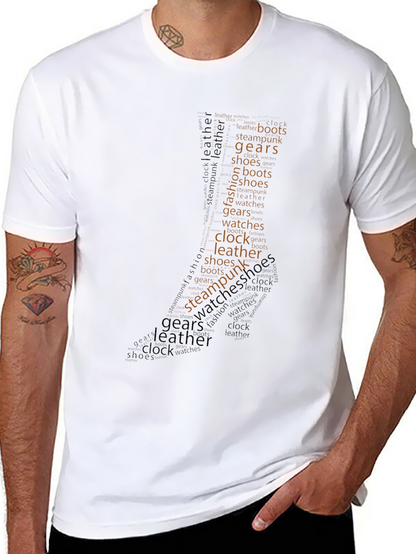 Steampunk Word Art Graphic T-Shirt