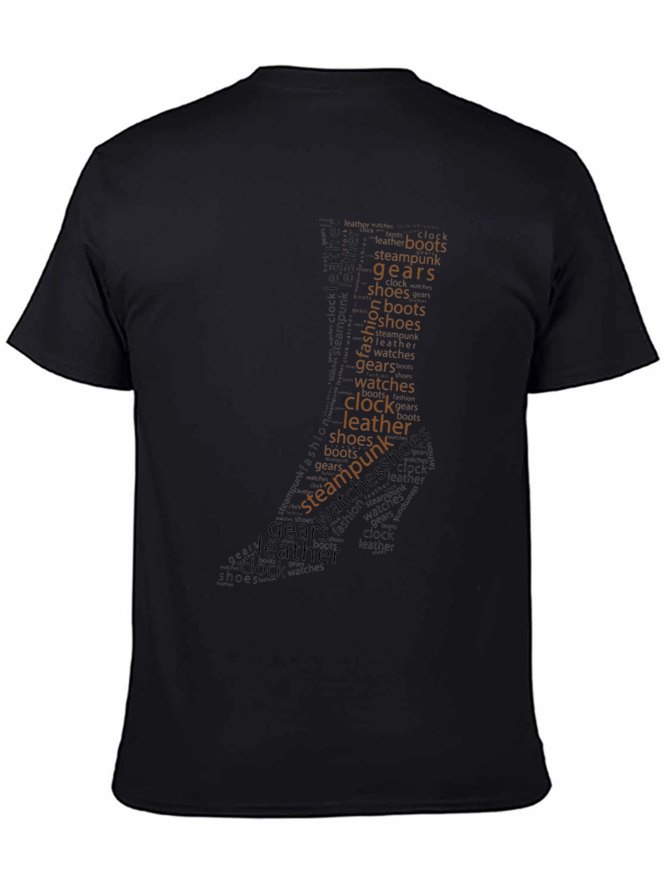 Steampunk Word Art Graphic T-Shirt