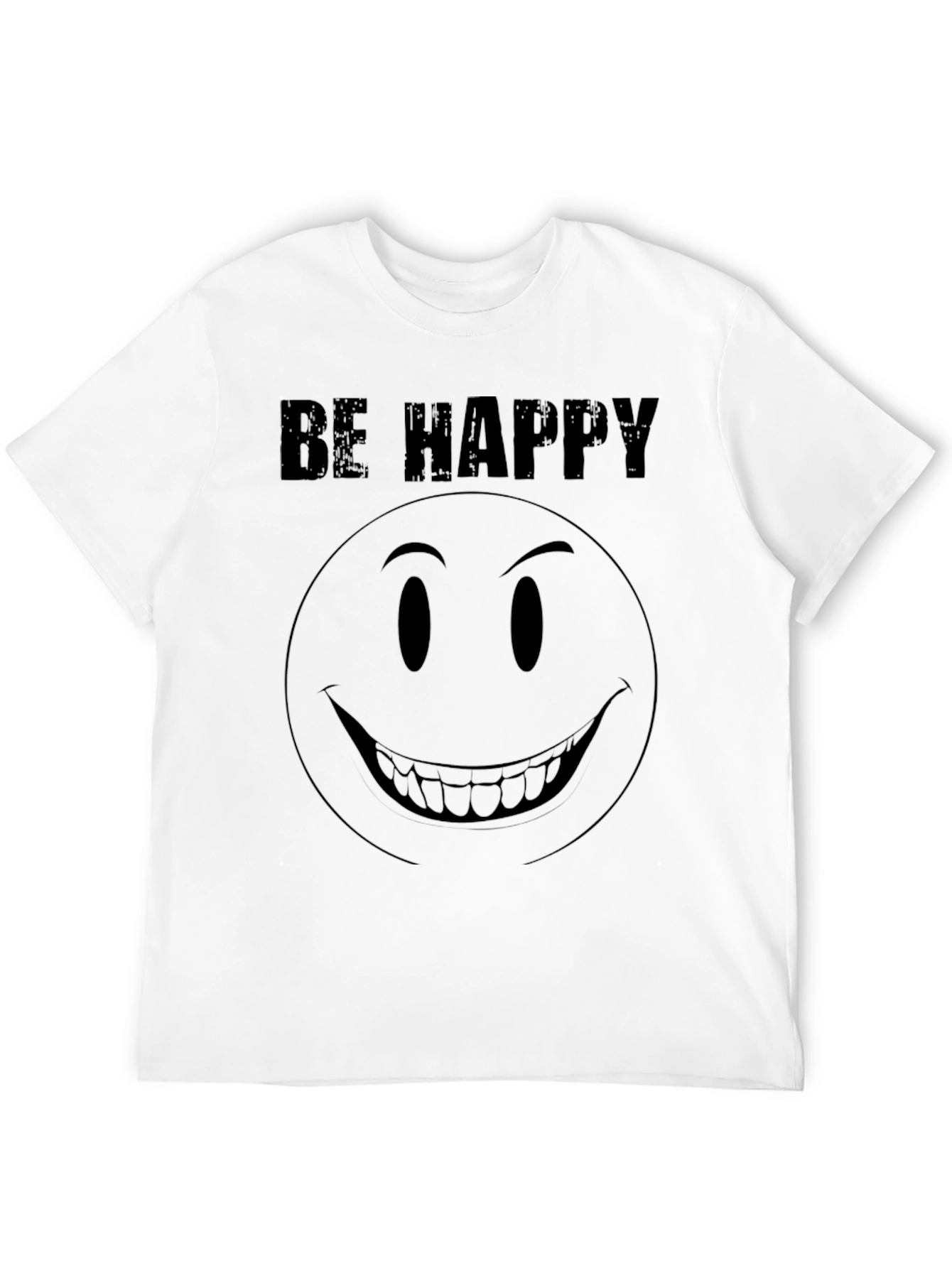 Be Happy Graphic Tee - Creepy Smile T-Shirt