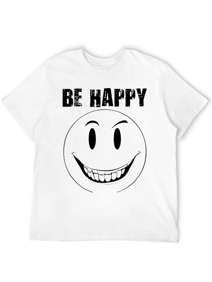Be Happy Graphic Tee - Creepy Smile T-Shirt
